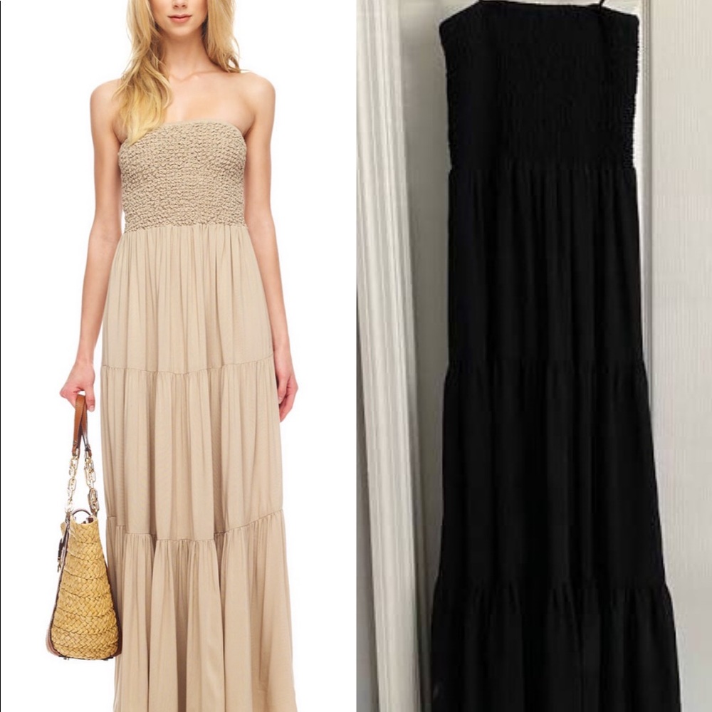 Michael Kors Black Tiered Maxi Dress